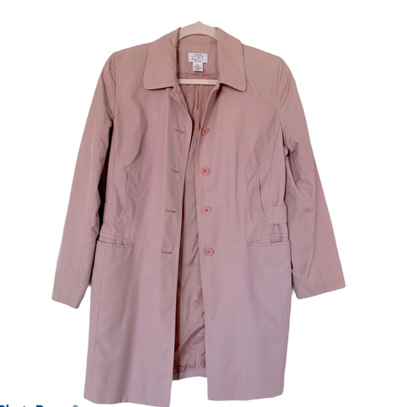 Ann Taylor Loft Spring Pink Trench Coat Jacket MP - Picture 2 of 9